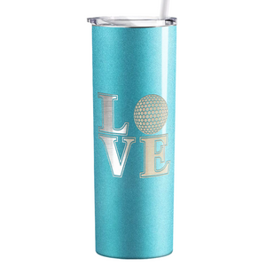 Love Golf Laser Engraved on Stainless Steel Golf Tumbler