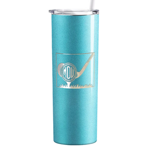 Personalized Monogrammed Golf Ball Laser Engraved on Stainless Steel Golf Tumbler