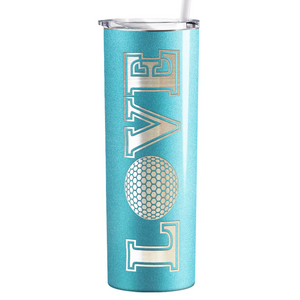 Golf Love Laser Engraved on Stainless Steel Golf Tumbler