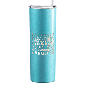 Gymnastics Strength and Focus Laser Engraved on Stainless Steel Gymnastics Tumbler