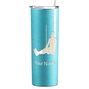 Personalized Male Gymnast Silhouette Laser Engraved on Stainless Steel Gymnastics Tumbler