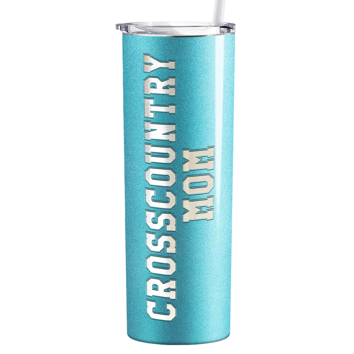 Cross Country Mom Laser Engraved on Stainless Steel Cross Country Tumbler