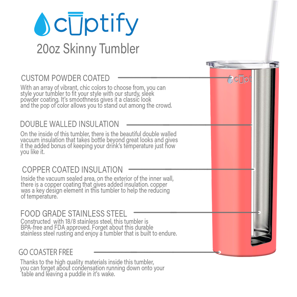  Guava Gloss Skinny Tumbler
