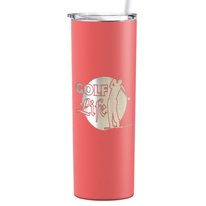 Golf Life Laser Engraved on Stainless Steel Golf Tumbler