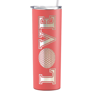 Golf Love Laser Engraved on Stainless Steel Golf Tumbler