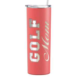 Golf Mom Laser Engraved on Stainless Steel Golf Tumbler