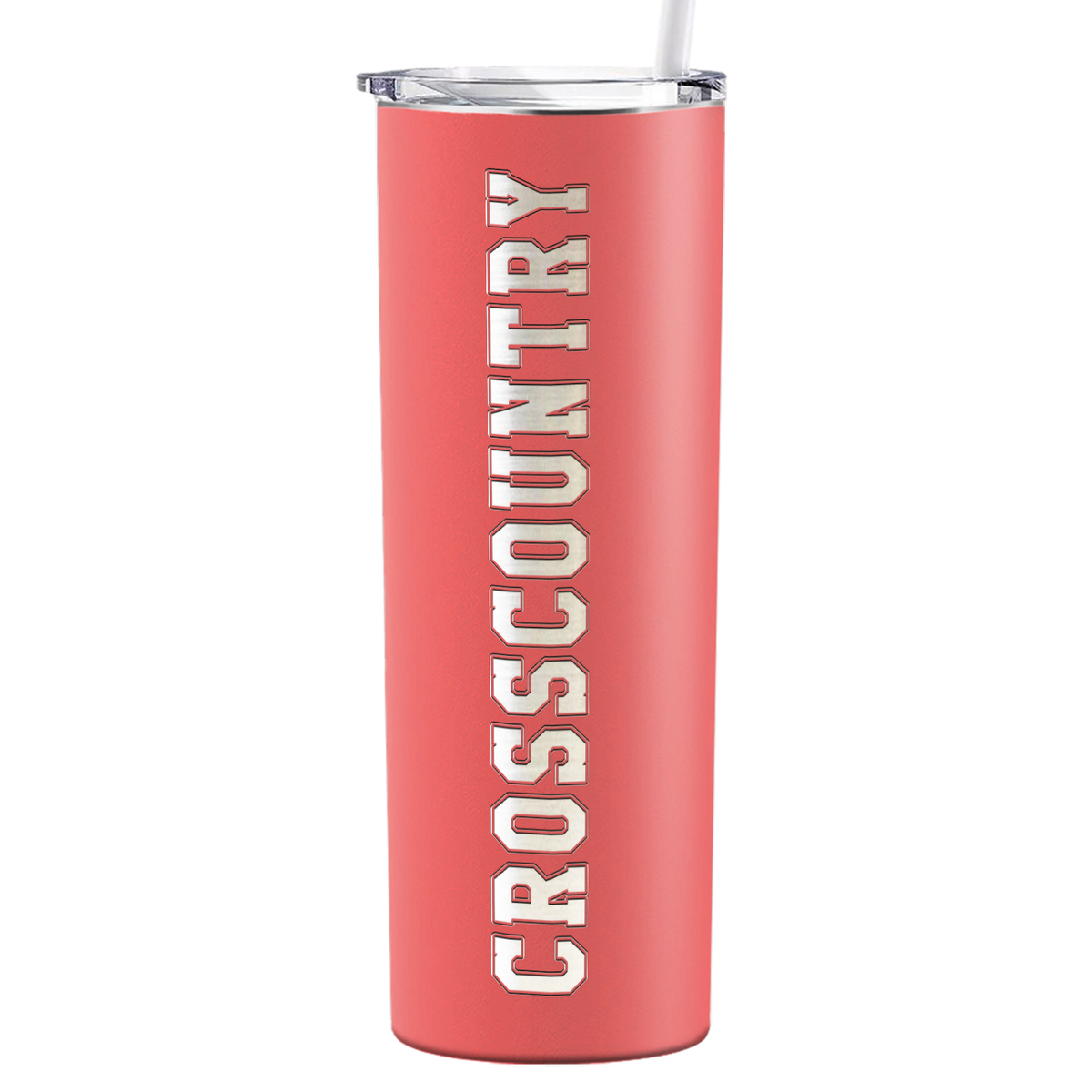 Cross Country Laser Engraved on Stainless Steel Cross Country Tumbler