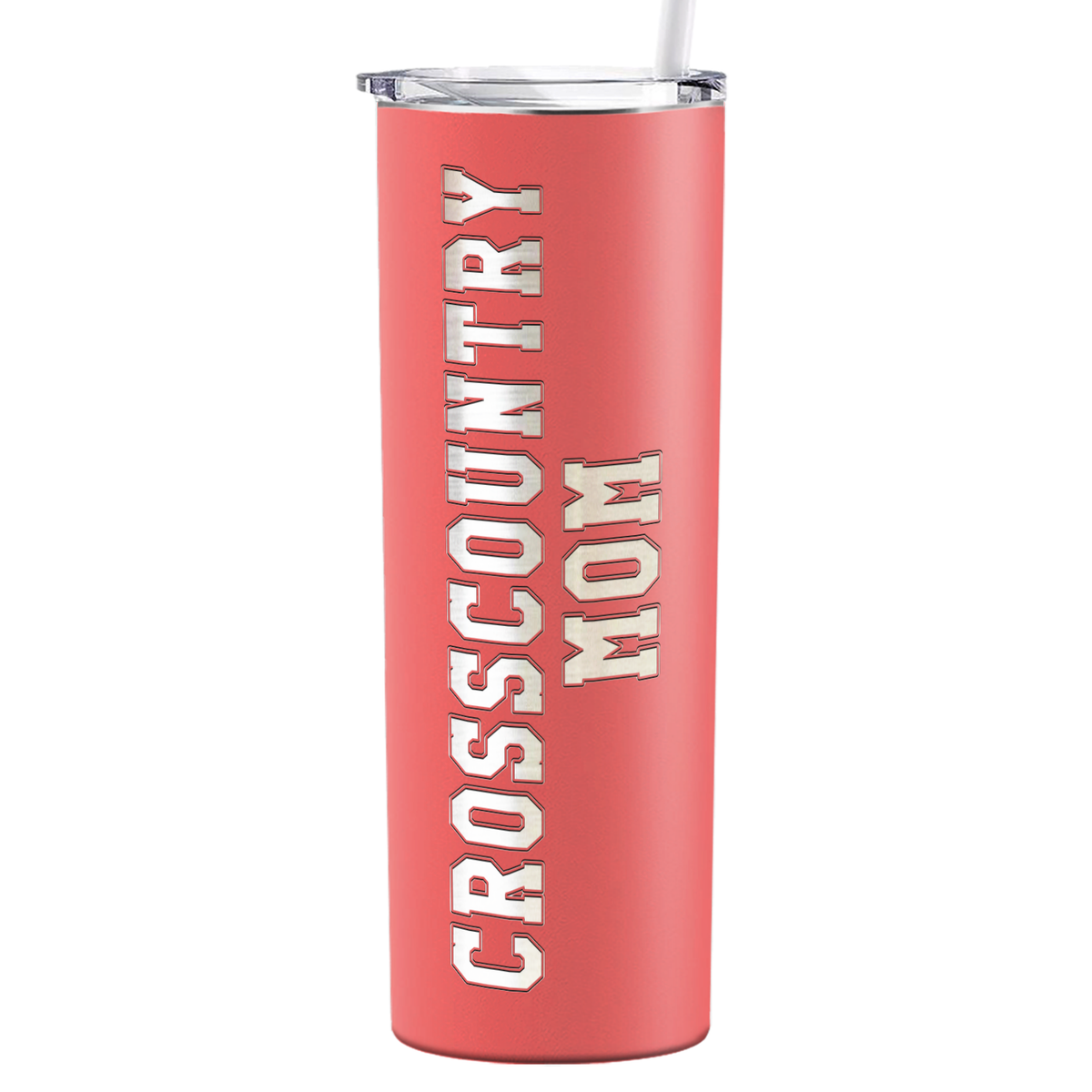 Cross Country Mom Laser Engraved on Stainless Steel Cross Country Tumbler