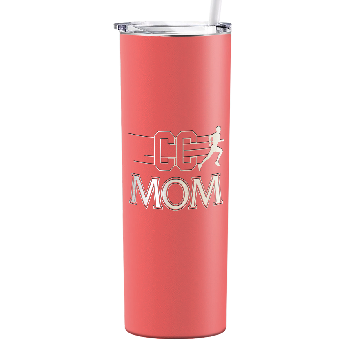 Cross Country Mom Laser Engraved on Stainless Steel Cross Country Tumbler