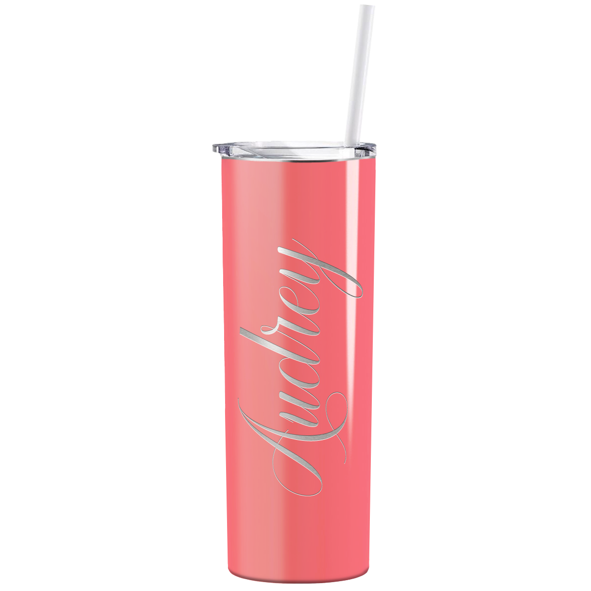 Personalized Engraved 20 oz Skinny 20oz Tumbler - Guava Gloss