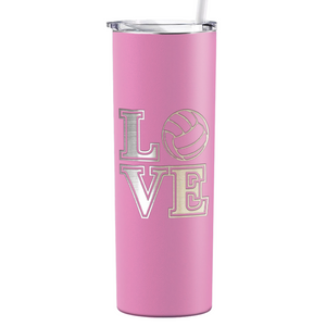 LOVE Volleyball Laser Engraved on Stainless Steel Volleyball Tumbler