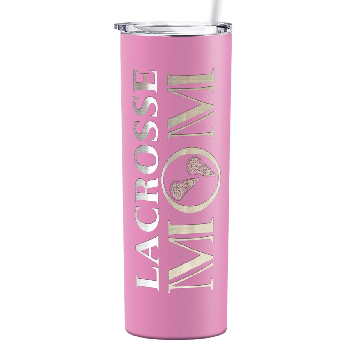 Lacrosse Mom Laser Engraved on Stainless Steel Lacrosse Tumbler