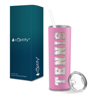 Tennis Laser Engraved on Stainless Steel Tennis Tumbler