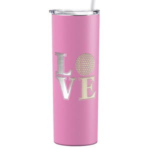 Love Golf Laser Engraved on Stainless Steel Golf Tumbler