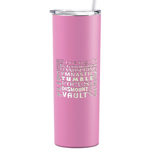 Gymnastics Strength and Focus Laser Engraved on Stainless Steel Gymnastics Tumbler