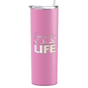 Gymnastics LIFE Silhouettes Laser Engraved on Stainless Steel Gymnastics Tumbler