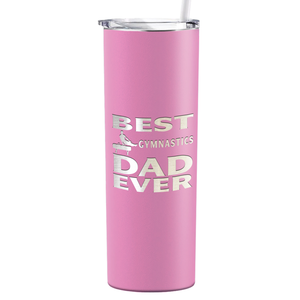 Best Gymnastics Dad Ever Laser Engraved on Stainless Steel Gymnastics Tumbler