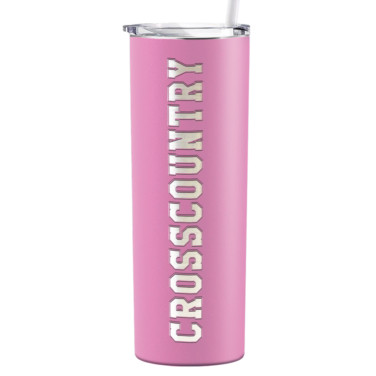 Cross Country Laser Engraved on Stainless Steel Cross Country Tumbler