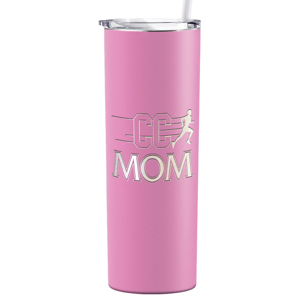 Cross Country Mom Laser Engraved on Stainless Steel Cross Country Tumbler