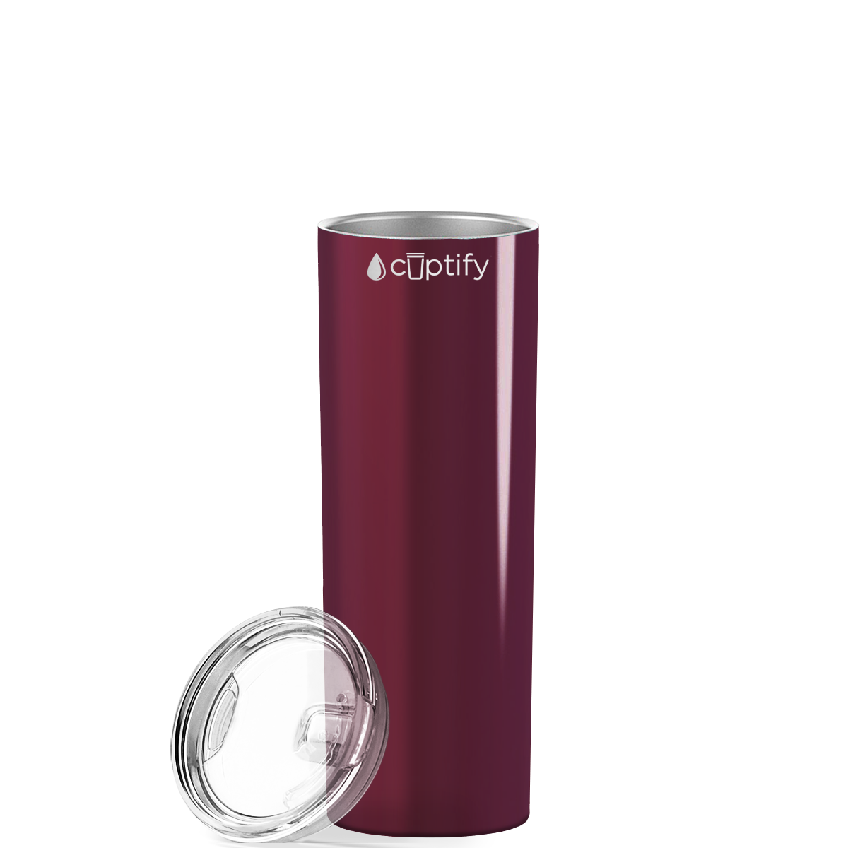 Maroon Gloss Skinny Tumbler