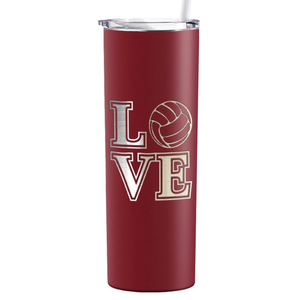 LOVE Volleyball Laser Engraved on Stainless Steel Volleyball Tumbler