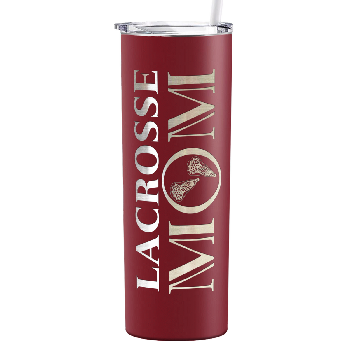 Lacrosse Mom Laser Engraved on Stainless Steel Lacrosse Tumbler
