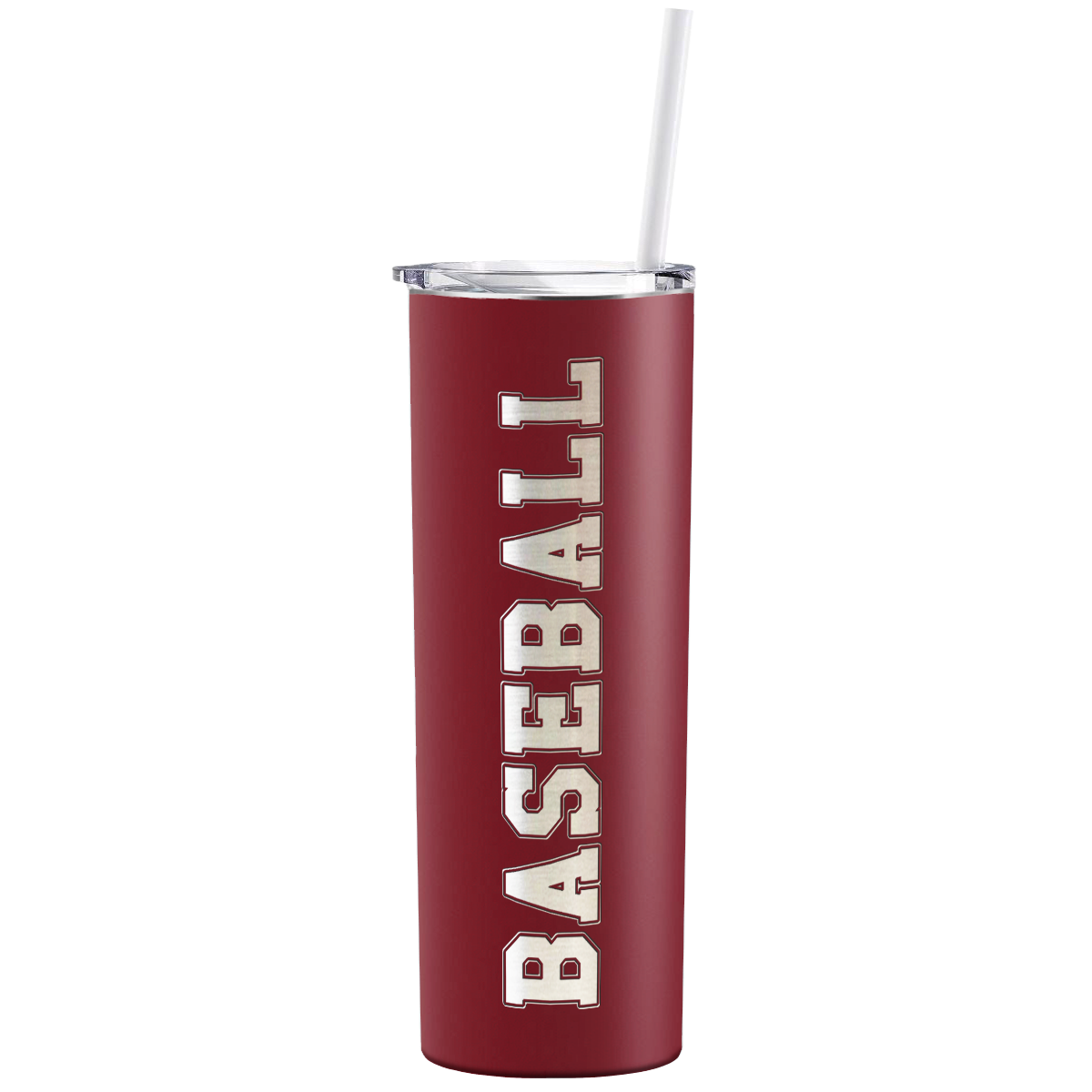 Baseball Laser Engraved on Stainless Steel Baseball Tumbler