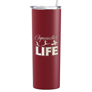 Gymnastics LIFE Silhouettes Laser Engraved on Stainless Steel Gymnastics Tumbler