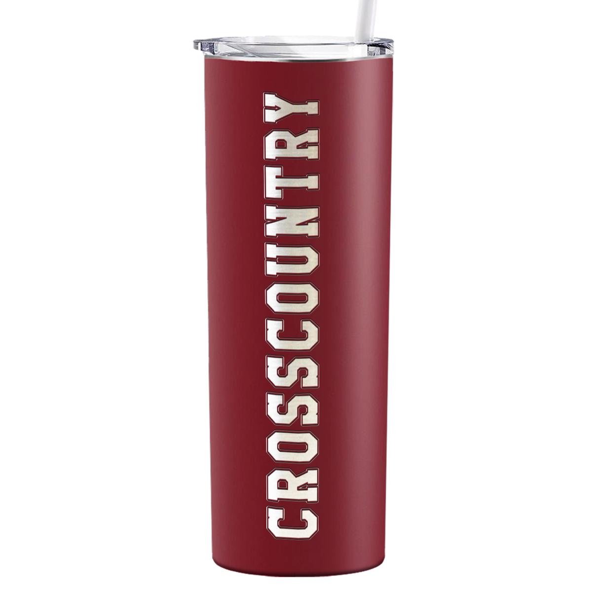 Cross Country Laser Engraved on Stainless Steel Cross Country Tumbler