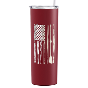 Crew American Flag Laser Engraved on Stainless Steel Crew Tumbler