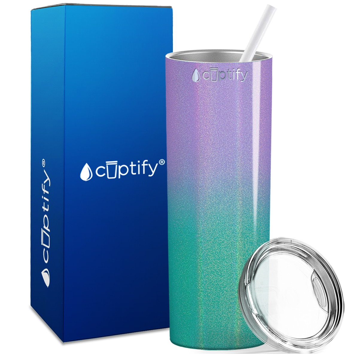  Mermaid Ombre Skinny Tumbler