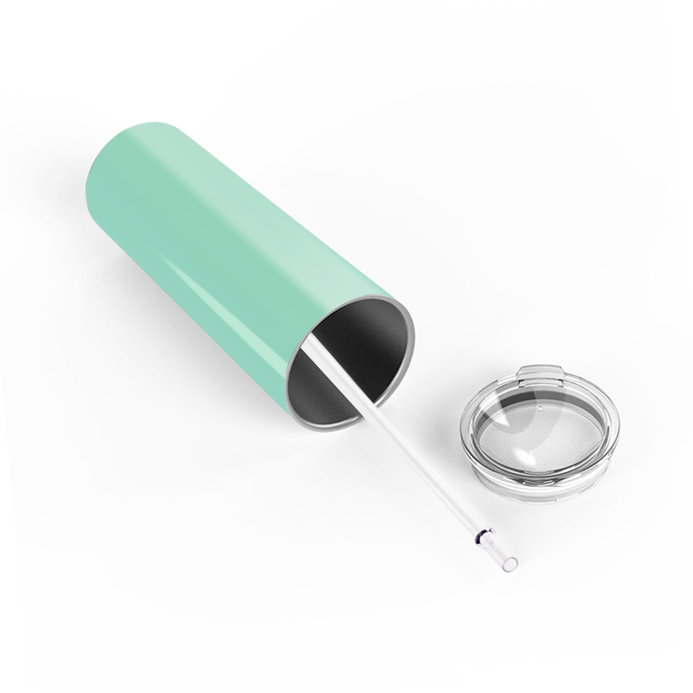 Personalized Engraved 20 oz Skinny 20oz Tumbler - Mint Green Gloss