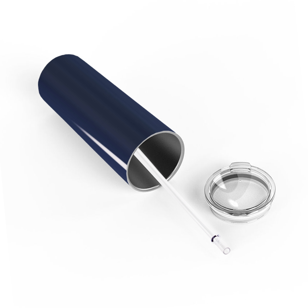  Navy Blue Gloss Skinny Tumbler