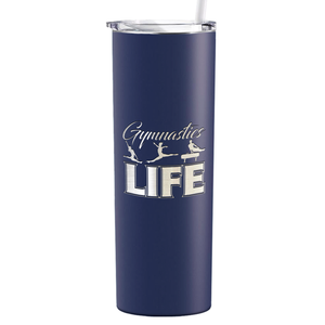 Gymnastics LIFE Silhouettes Laser Engraved on Stainless Steel Gymnastics Tumbler