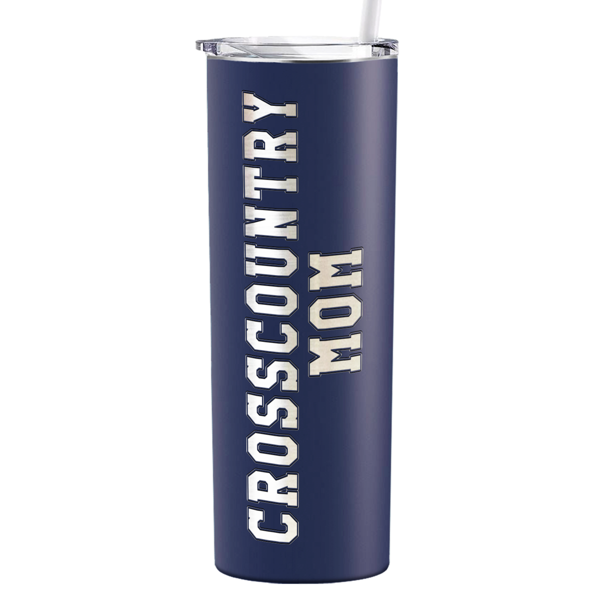 Cross Country Mom Laser Engraved on Stainless Steel Cross Country Tumbler