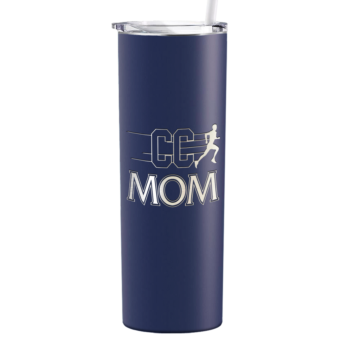 Cross Country Mom Laser Engraved on Stainless Steel Cross Country Tumbler