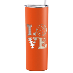 LOVE Volleyball Laser Engraved on Stainless Steel Volleyball Tumbler