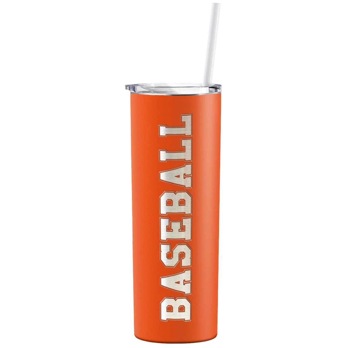 Baseball Laser Engraved on Stainless Steel Baseball Tumbler