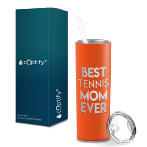 Best Tennis Mom Ever Laser Engraved on Stainless Steel Tennis Tumbler