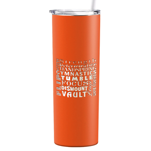 Gymnastics Strength and Focus Laser Engraved on Stainless Steel Gymnastics Tumbler