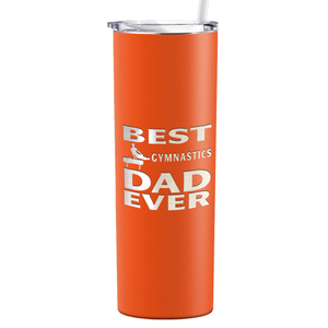 Best Gymnastics Dad Ever Laser Engraved on Stainless Steel Gymnastics Tumbler