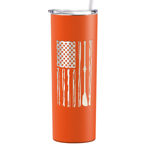 Crew American Flag Laser Engraved on Stainless Steel Crew Tumbler