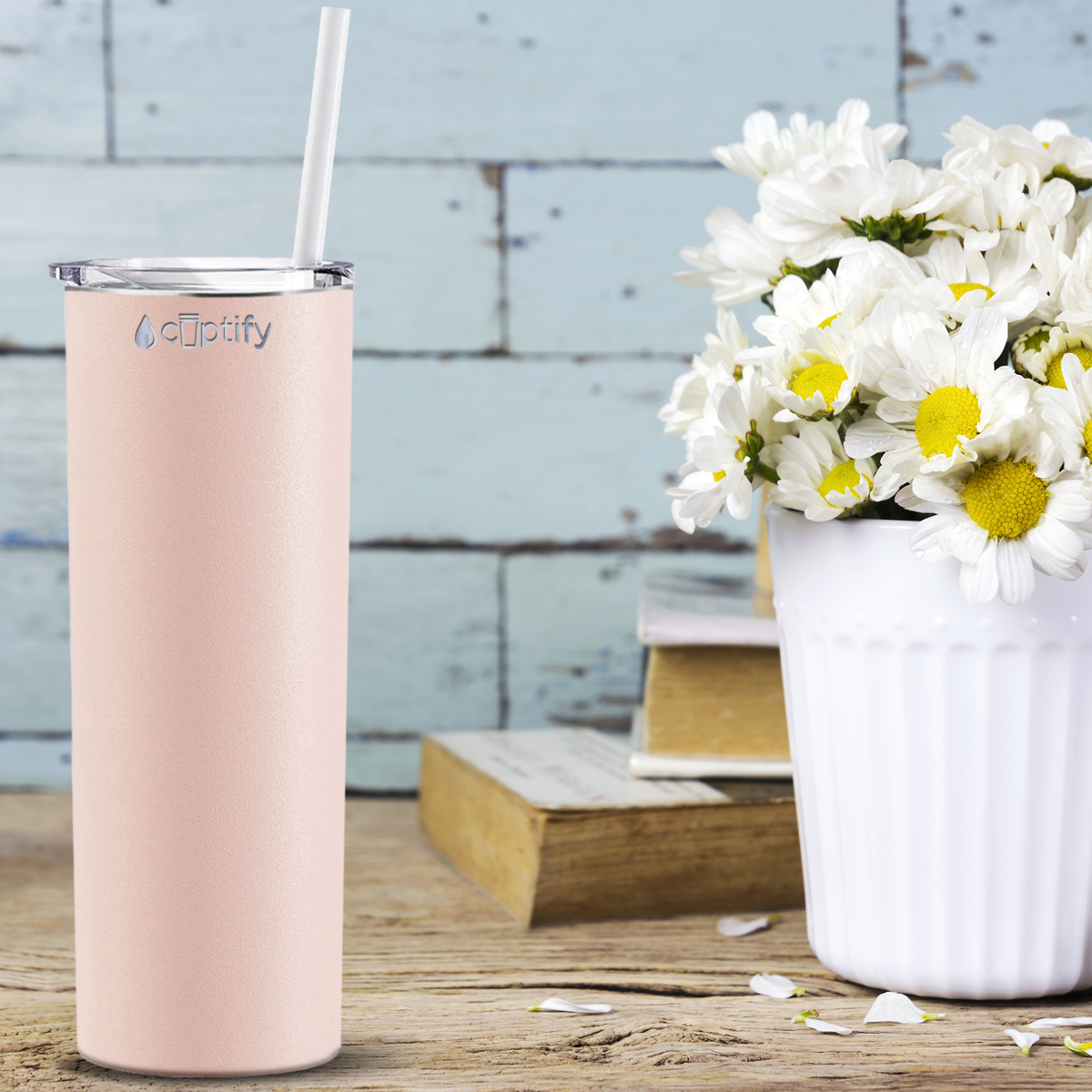  Peach Gloss Skinny Tumbler