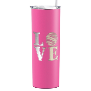 Love Golf Laser Engraved on Stainless Steel Golf Tumbler