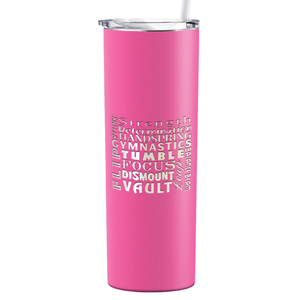 Gymnastics Strength and Focus Laser Engraved on Stainless Steel Gymnastics Tumbler