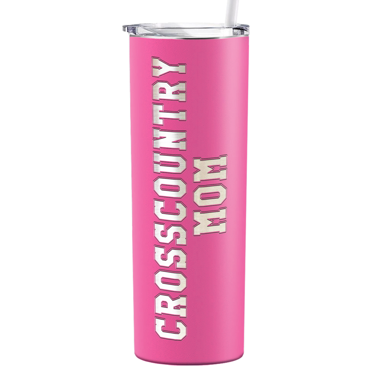 Cross Country Mom Laser Engraved on Stainless Steel Cross Country Tumbler