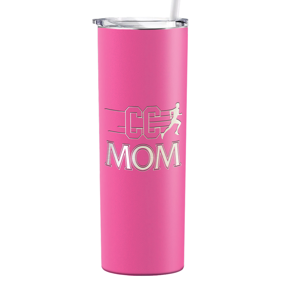 Cross Country Mom Laser Engraved on Stainless Steel Cross Country Tumbler