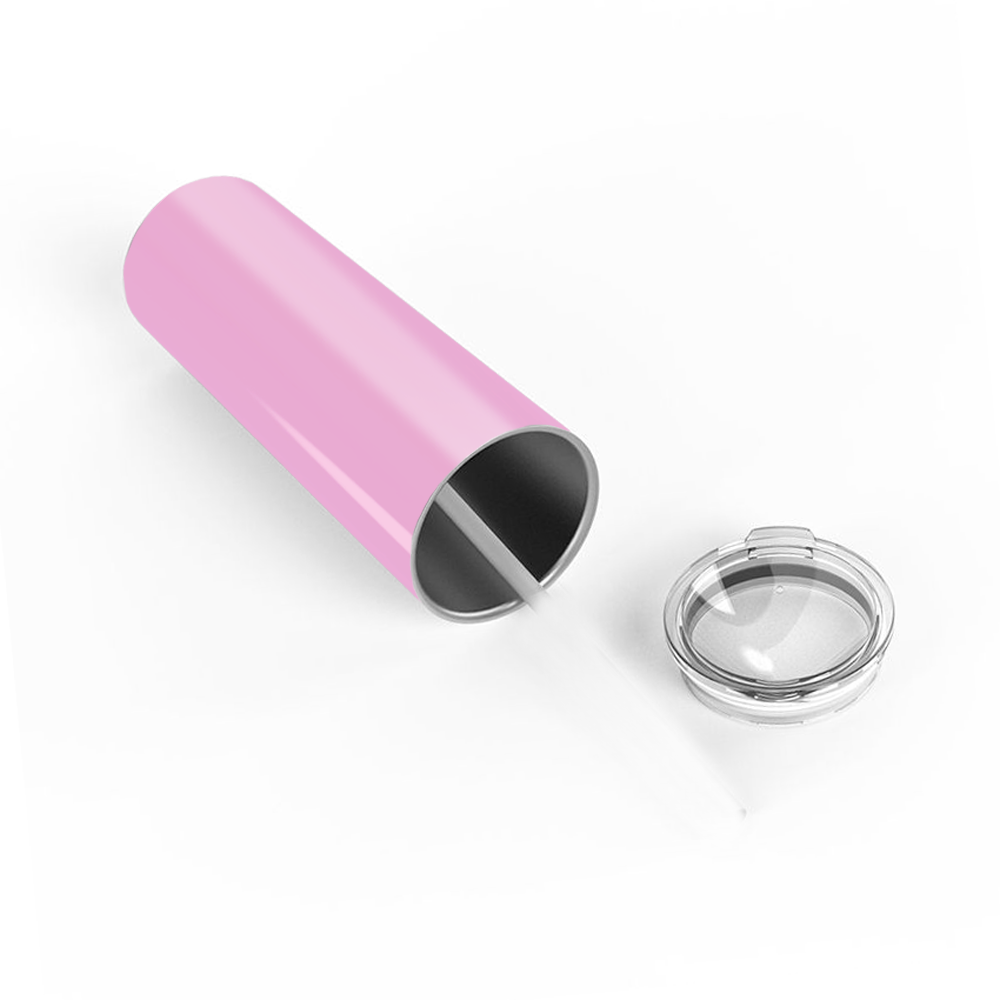 Personalized Engraved 20 oz Skinny 20oz Tumbler - Pastel Pink Gloss