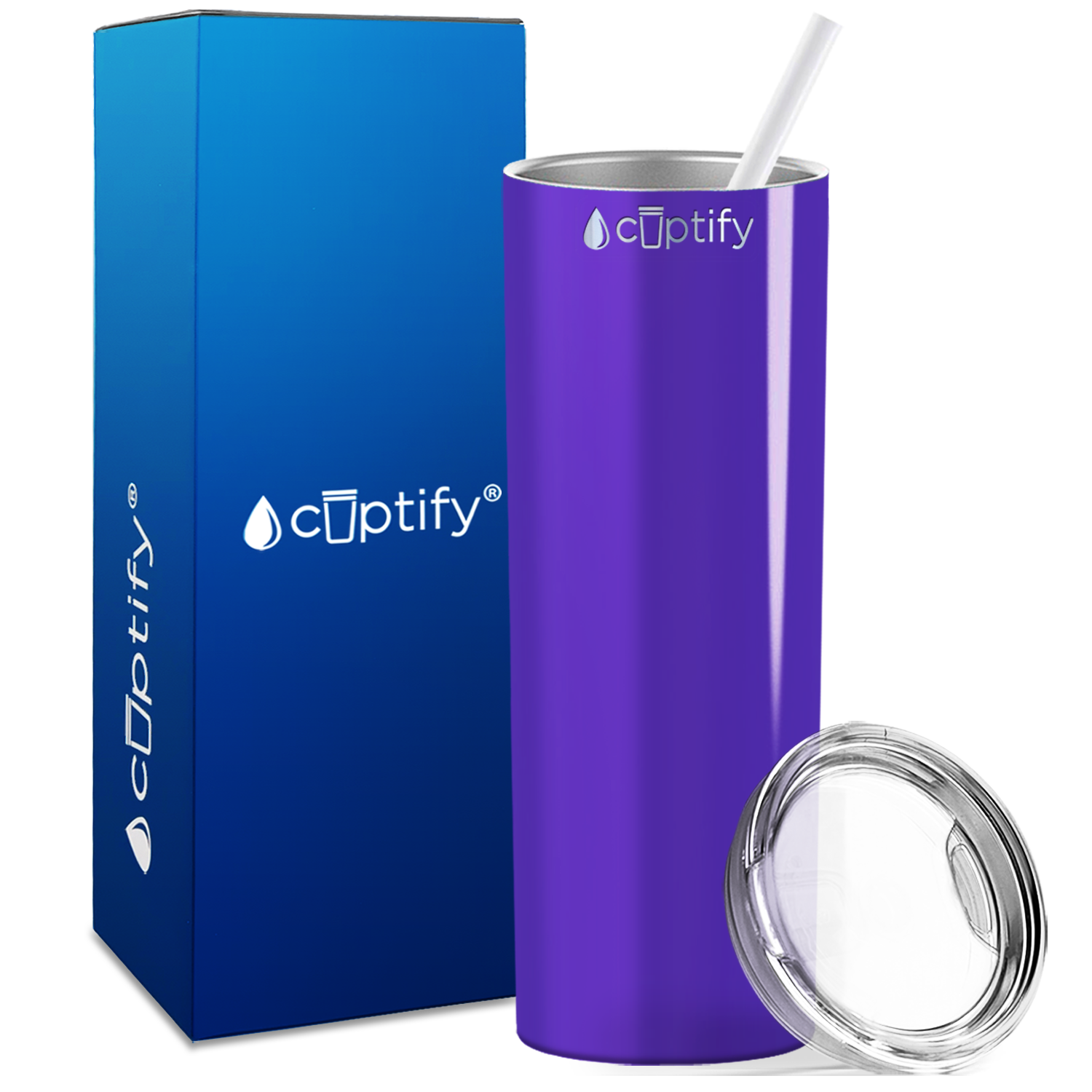  Purple Gloss Skinny Tumbler