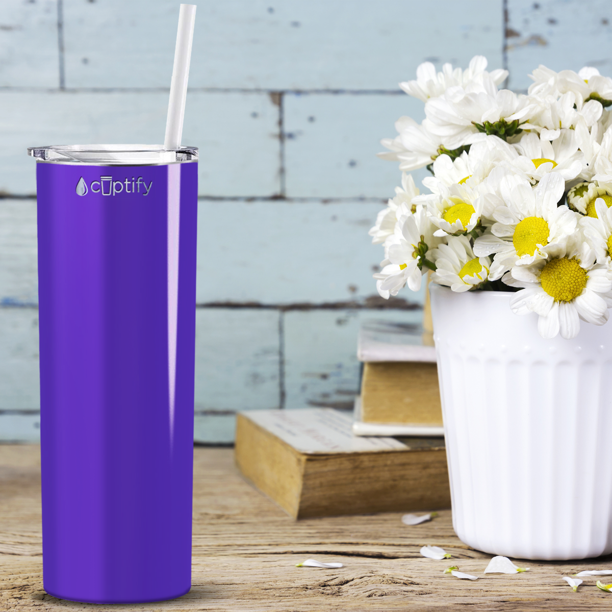  Purple Gloss Skinny Tumbler